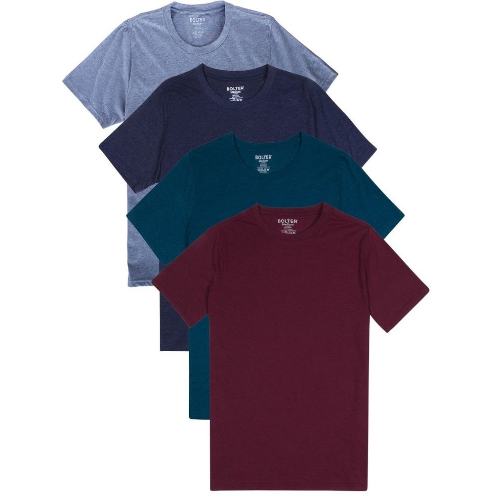 4-Pack Men's Cotton Poly Blend Crew Neck T-shirt 3001h H.Modern Classics New NWB